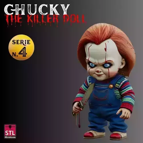 STL Chucky Chibi Style Killer Doll Horror