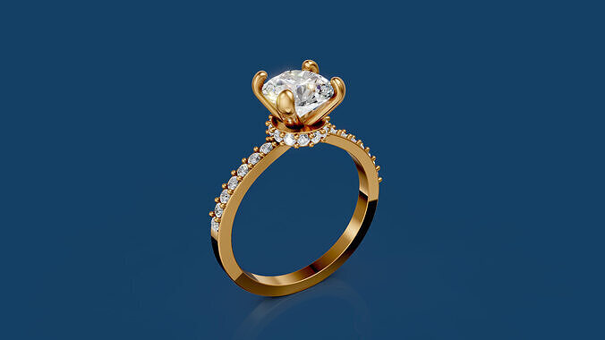 solitaire lux ring 3D print model