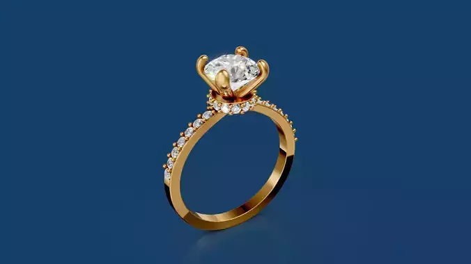solitaire lux ring 3D print model