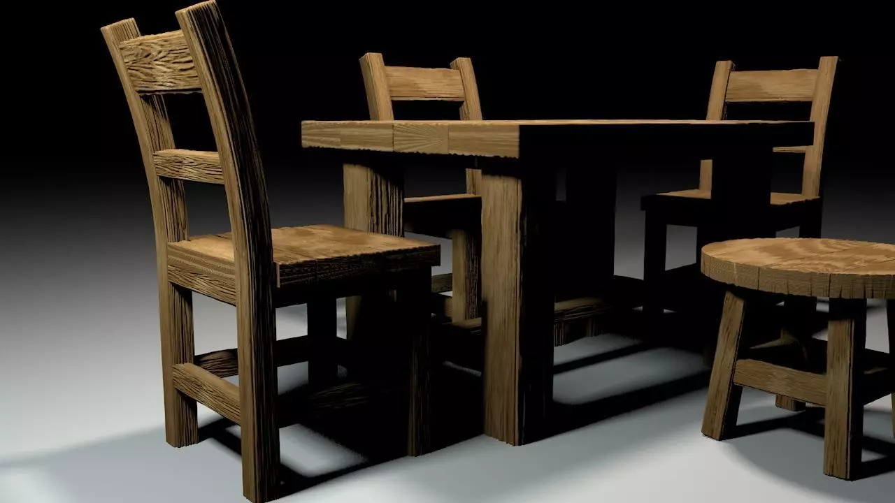 furniture set 3D print model_0