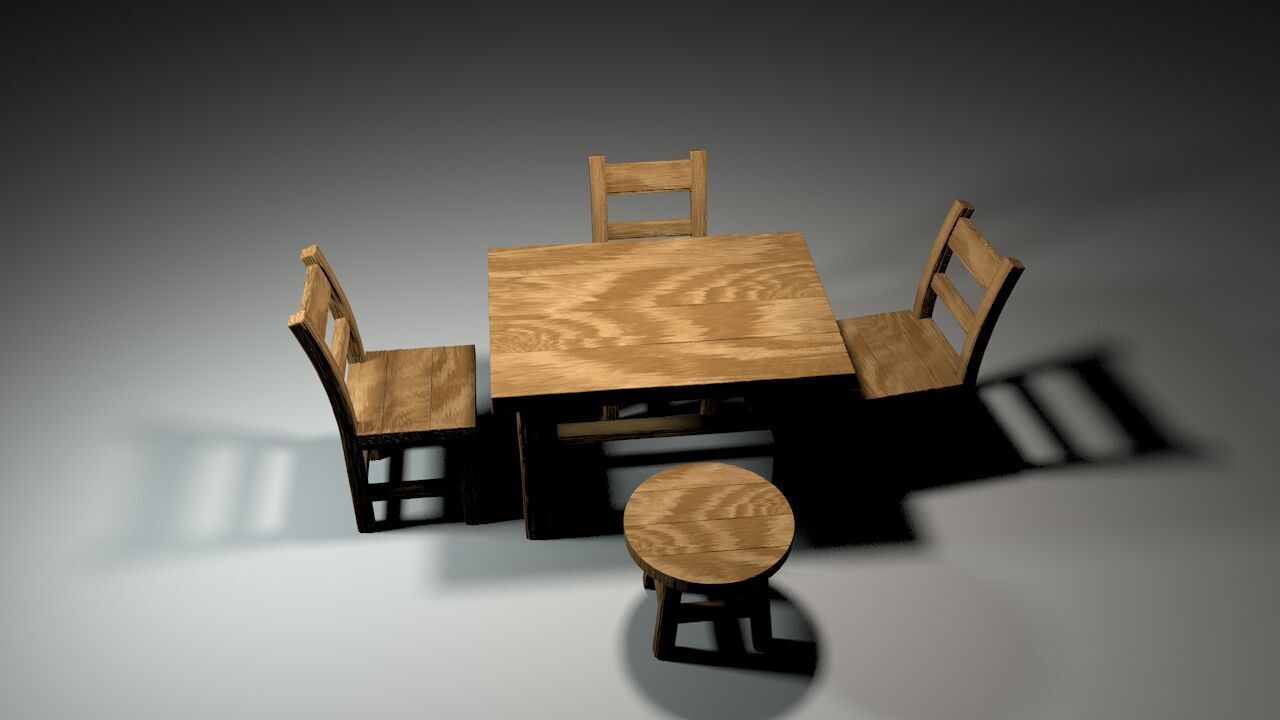 furniture set 3D print model_3