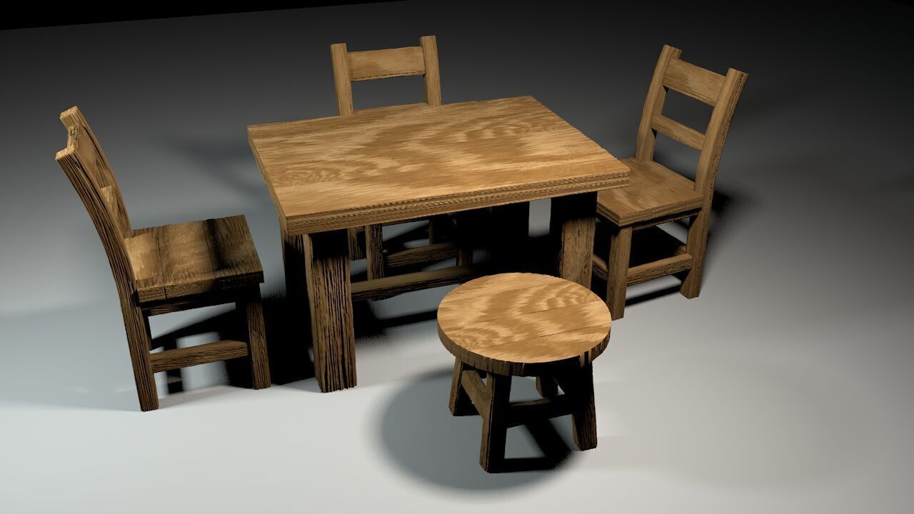 furniture set 3D print model_2