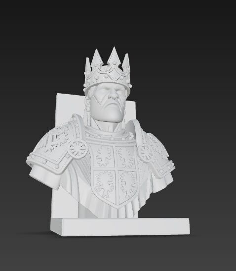 King Bust Bookend 3D Printable Decor 3D model_19