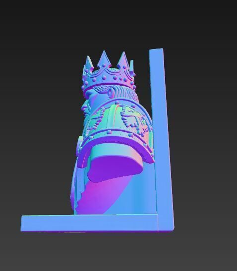 King Bust Bookend 3D Printable Decor 3D model_16