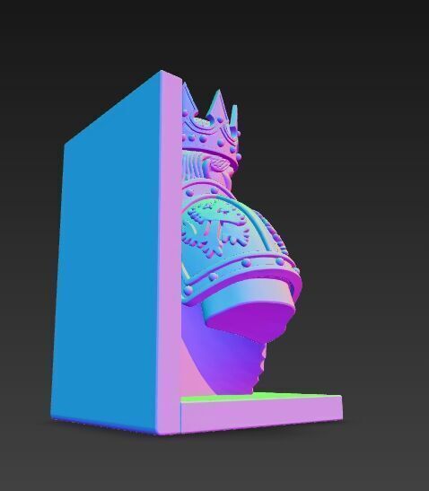 King Bust Bookend 3D Printable Decor 3D model_12