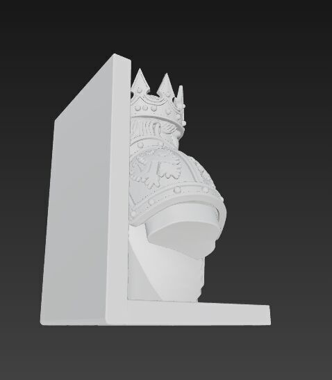 King Bust Bookend 3D Printable Decor 3D model_21