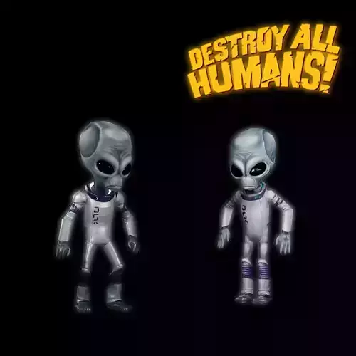 Crypto 137 Destroy All Humans Fanmodel Low-poly 3D model
