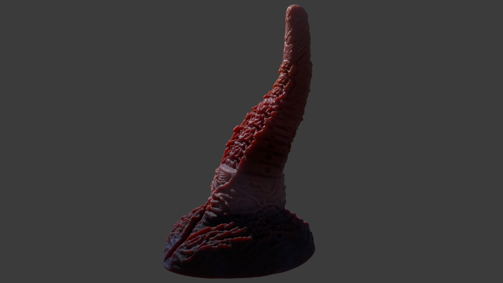 Alien Tentacle Toy Rigged Lowpoly and Highpoly Low-poly 3D model_7