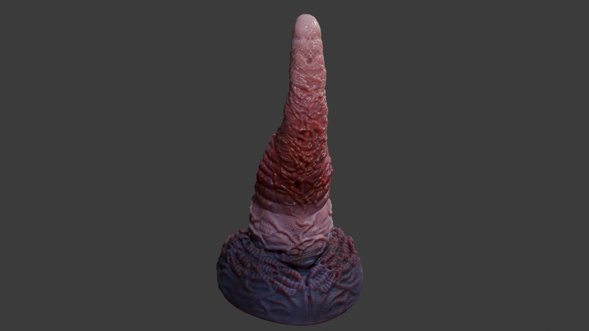 Alien Tentacle Toy Rigged Lowpoly and Highpoly Low-poly 3D model_8