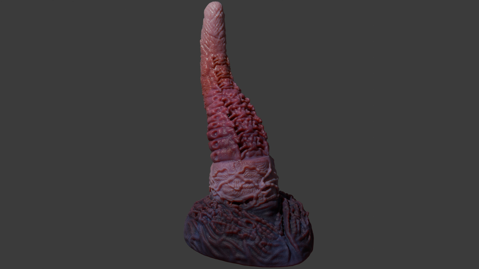 Alien Tentacle Toy Rigged Lowpoly and Highpoly Low-poly 3D model_6