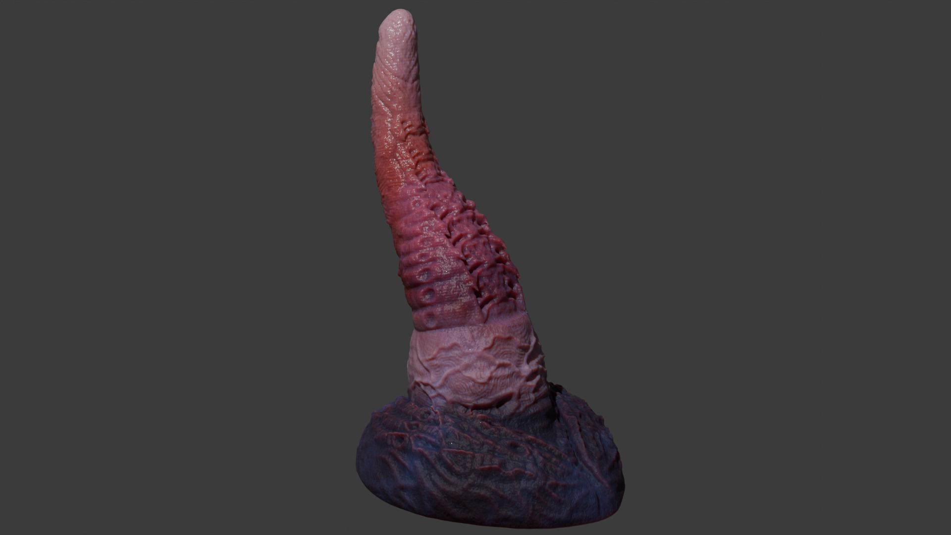 Alien Tentacle Toy Rigged Lowpoly and Highpoly Low-poly 3D model_10