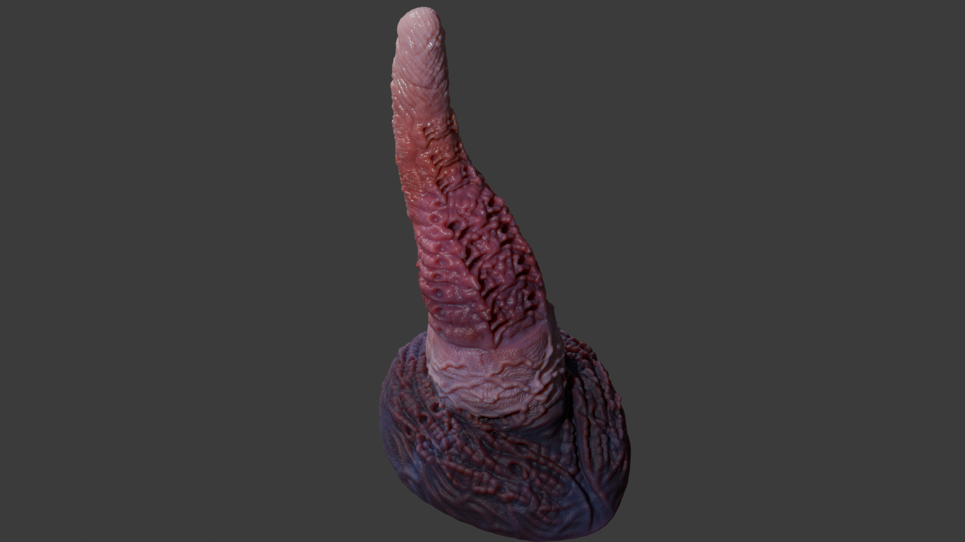 Alien Tentacle Toy Rigged Lowpoly and Highpoly Low-poly 3D model_9