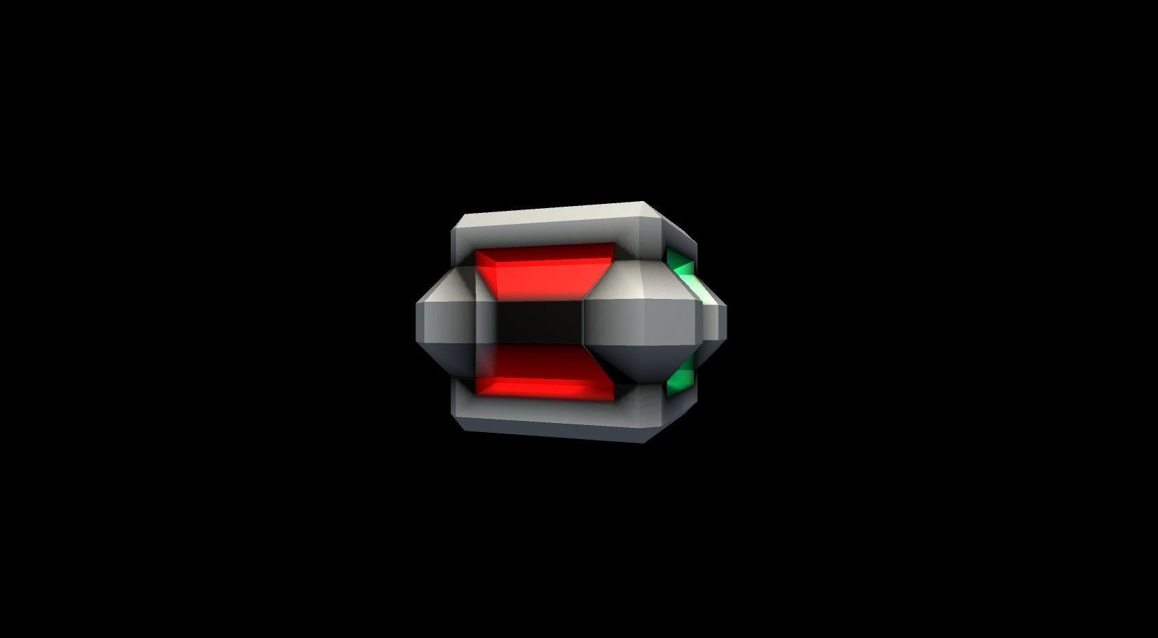 Space Cube Low-poly 3D model_1