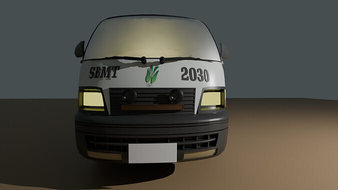 A BUS  Free low-poly 3D model