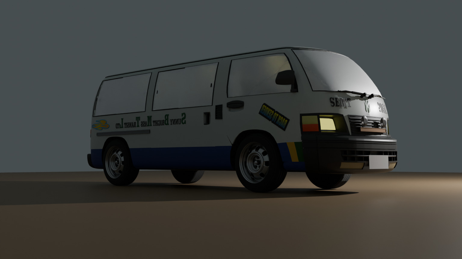 A BUS  Free low-poly 3D model_8