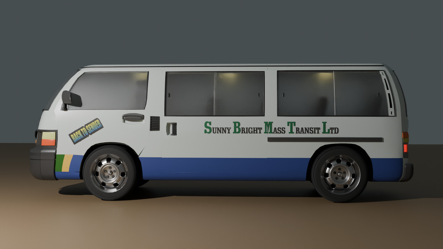 A BUS  Free low-poly 3D model_6