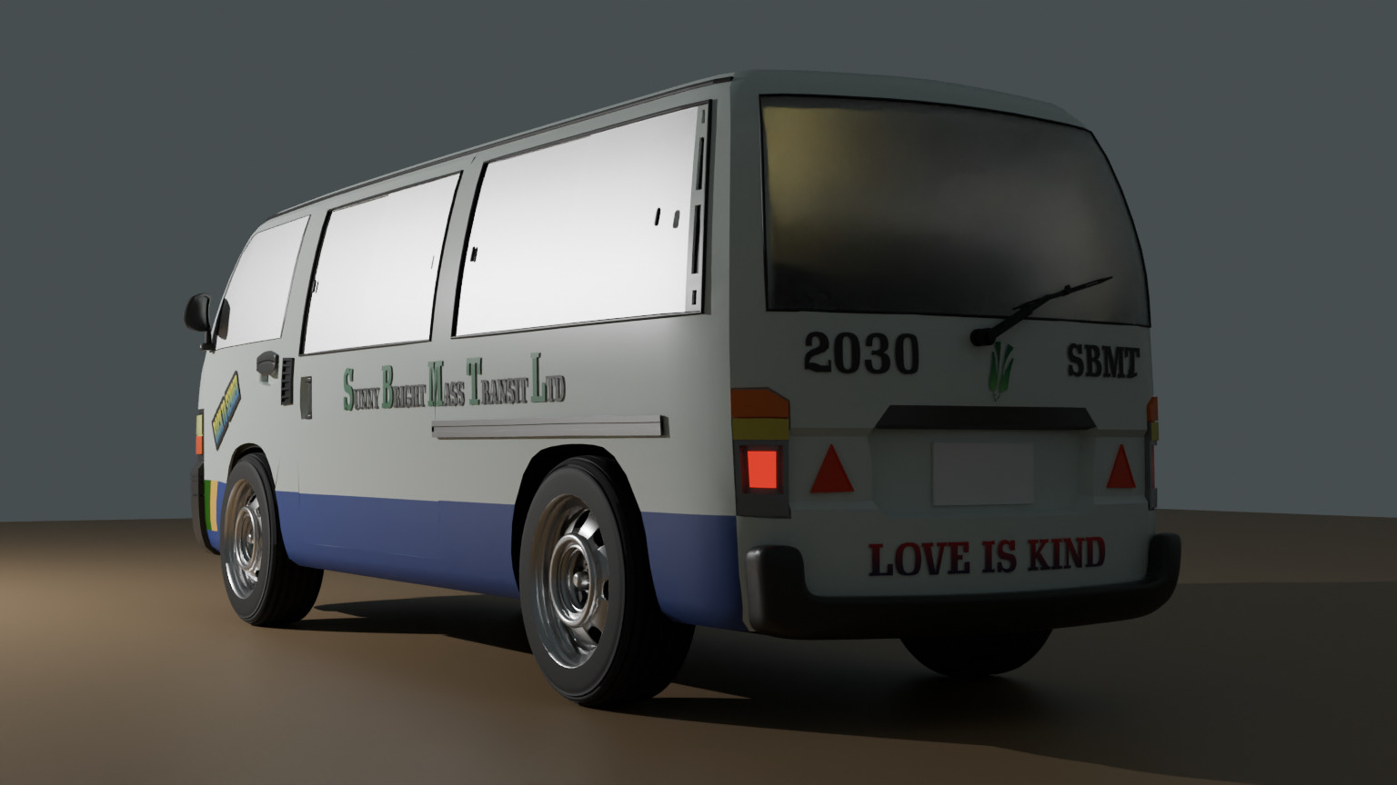A BUS  Free low-poly 3D model_5