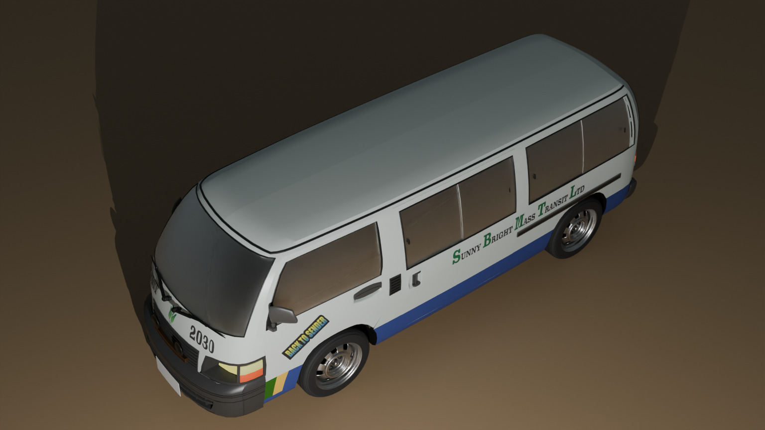 A BUS  Free low-poly 3D model_7