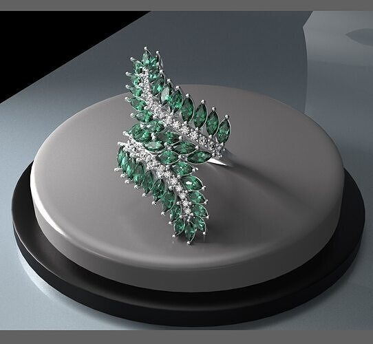 Marquise ring 3D print model