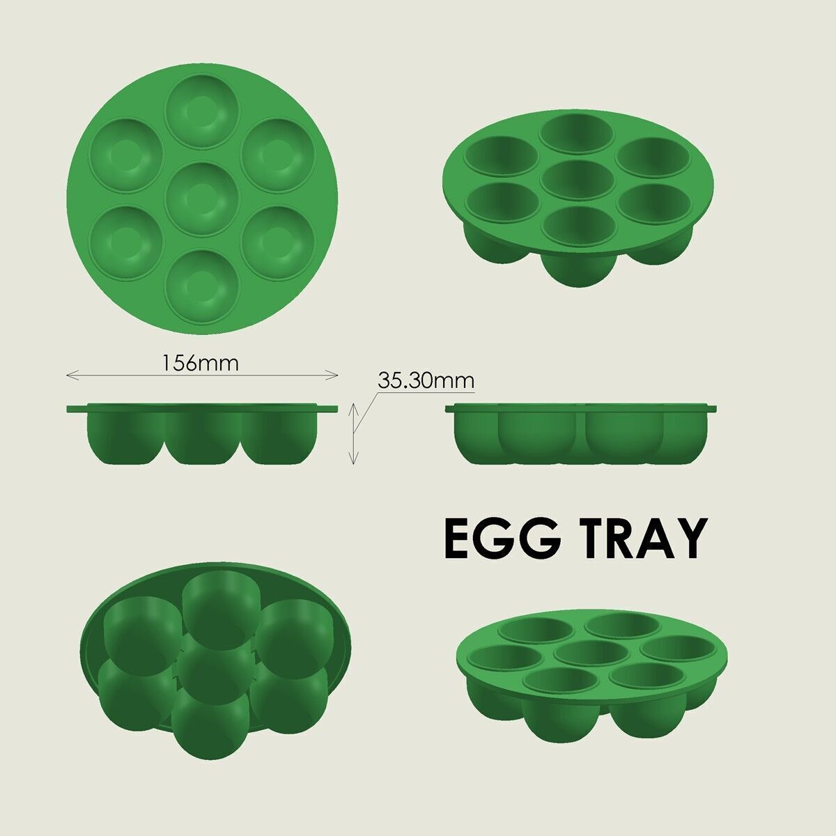 Egg Tray 3D print model_3