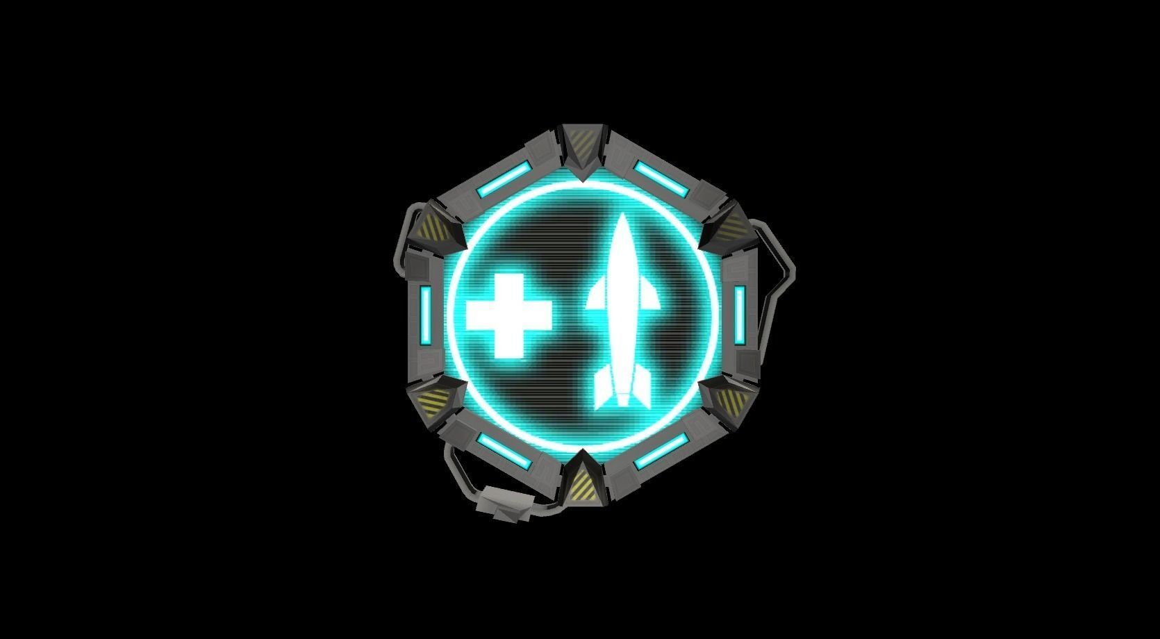 Plate Pack Hexa Low-poly 3D model_10