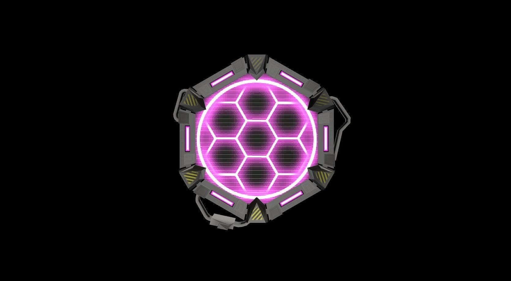 Plate Pack Hexa Low-poly 3D model_7