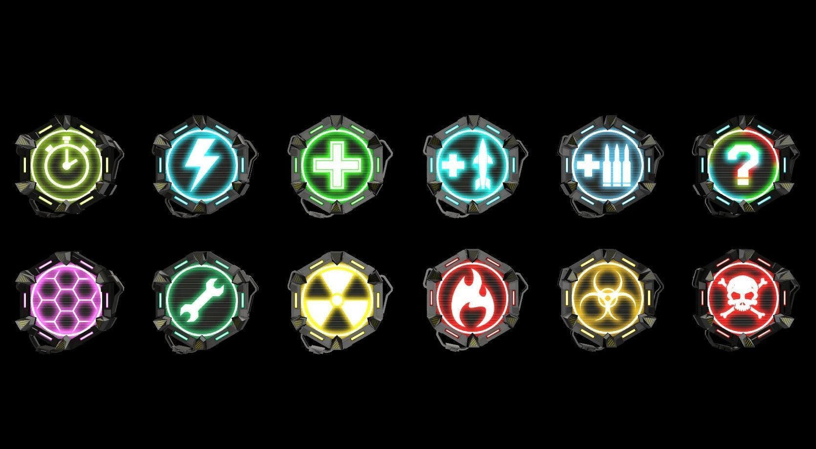 Plate Pack Hexa Low-poly 3D model_0