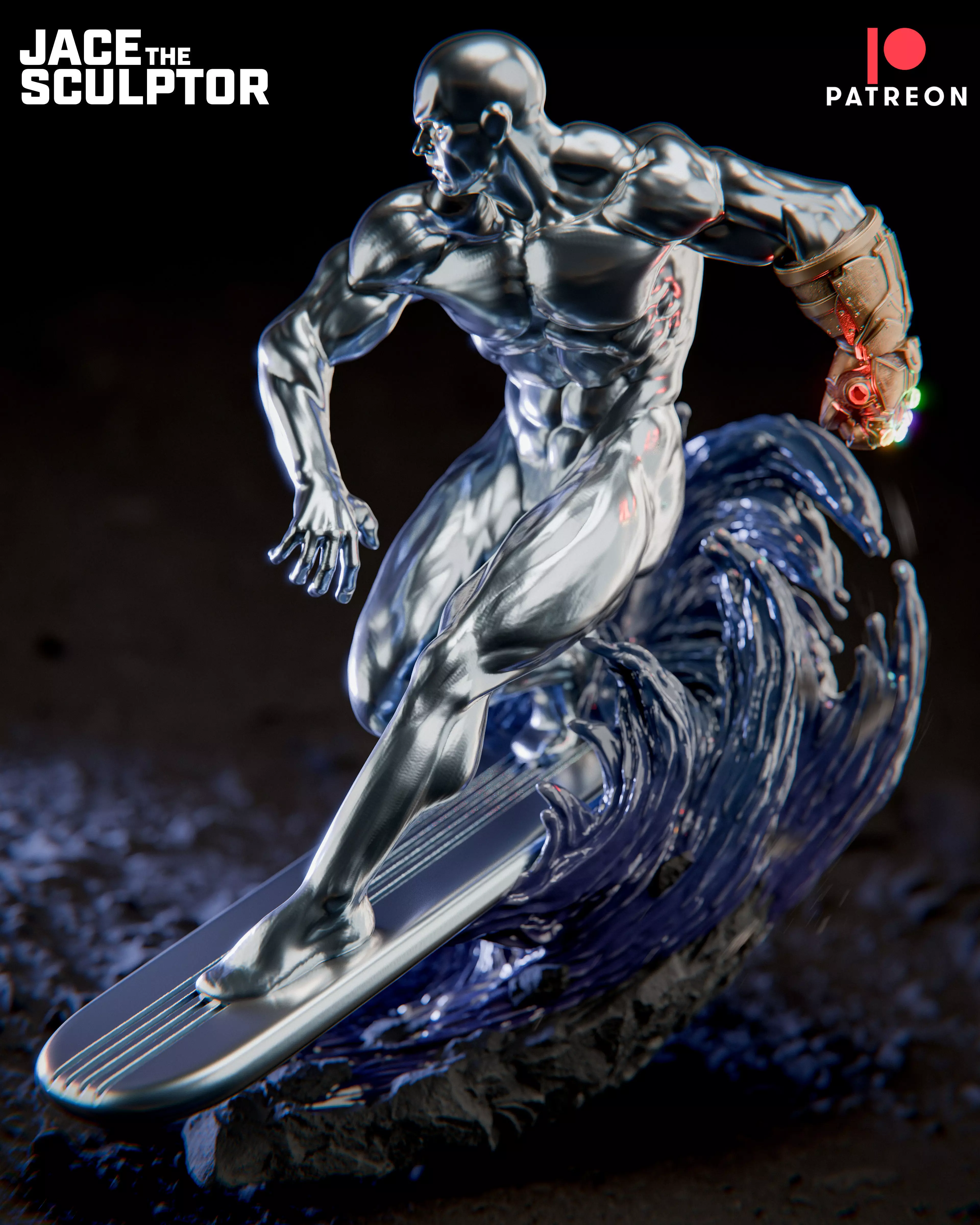 Silver Surfer - 1-6 scale STL 3D print model