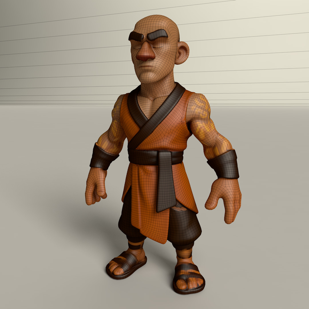 Stylized Game Ready Human Character Rigged named Vram Dablind Low-poly 3D model_2
