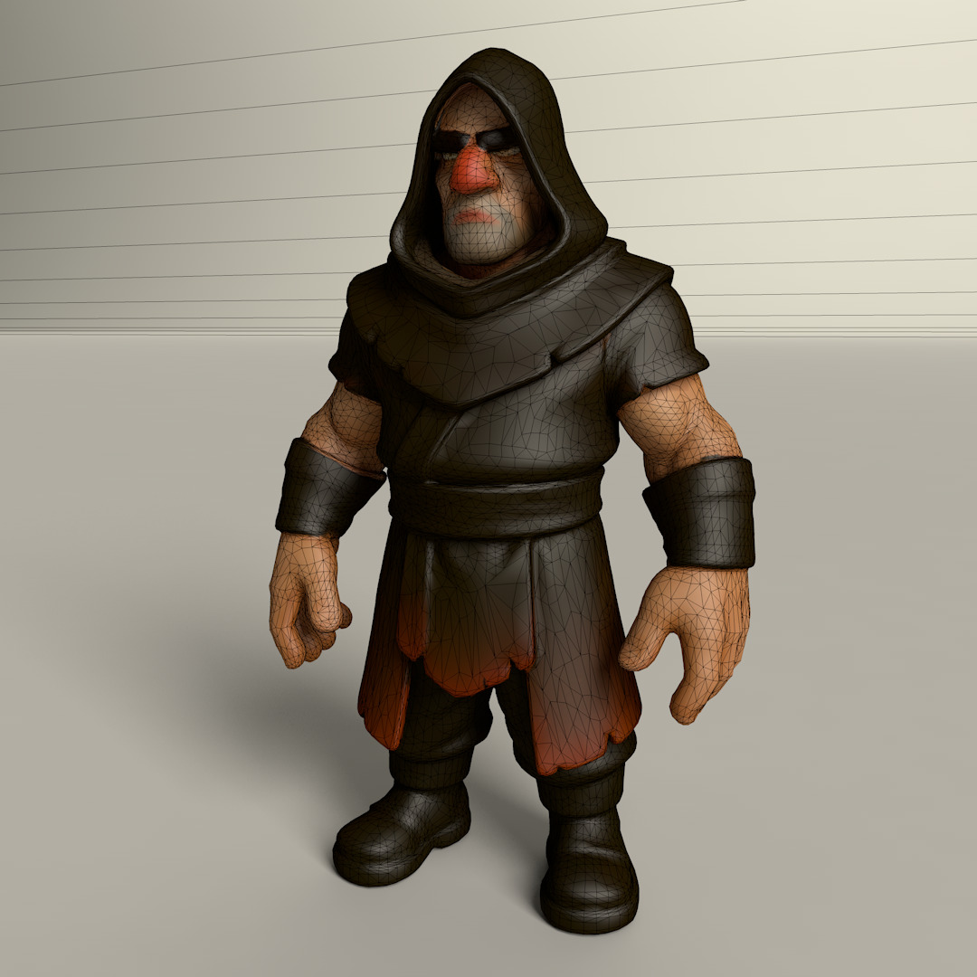Stylized Game Ready Human Character Rigged named Welor Low-poly 3D model_3