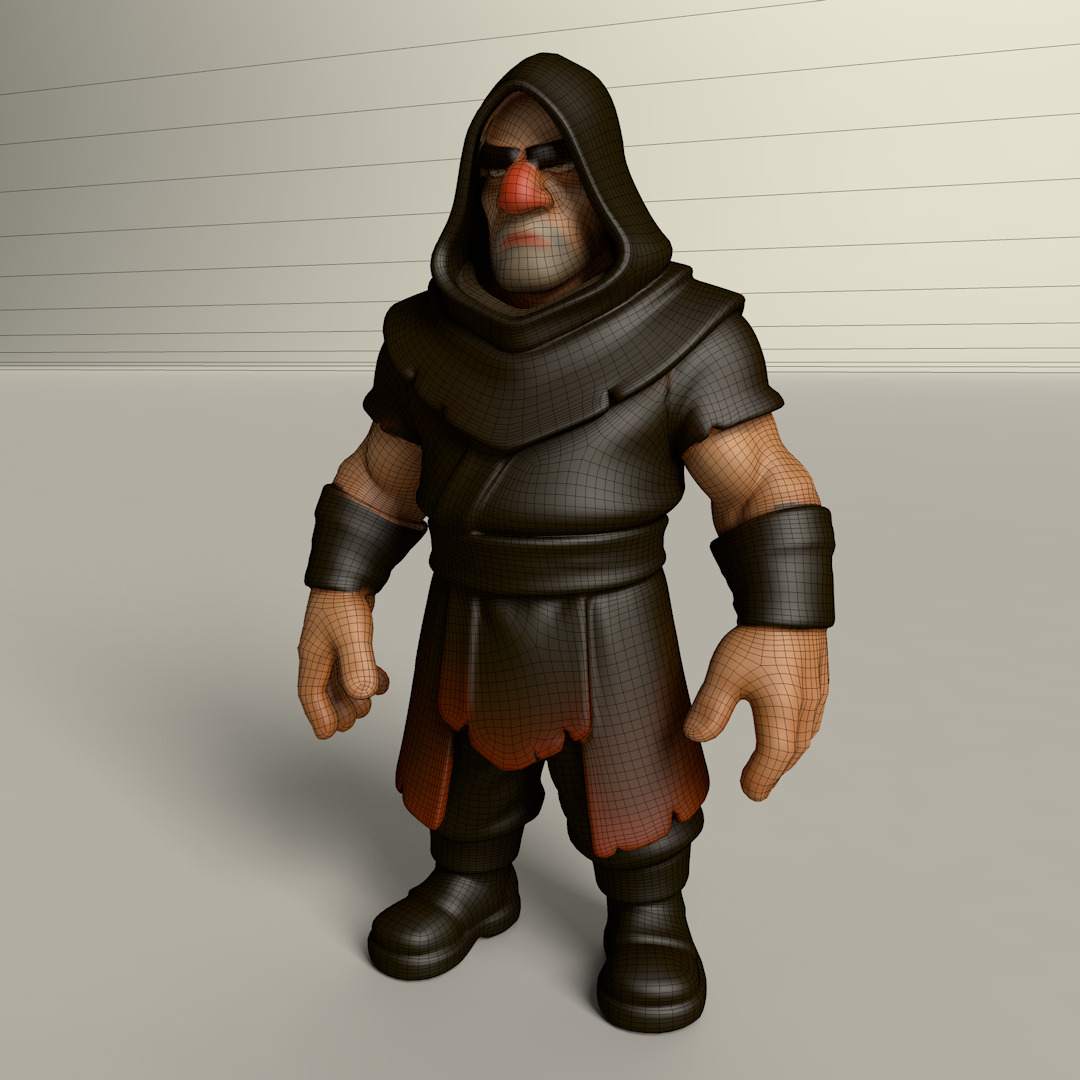 Stylized Game Ready Human Character Rigged named Welor Low-poly 3D model_2