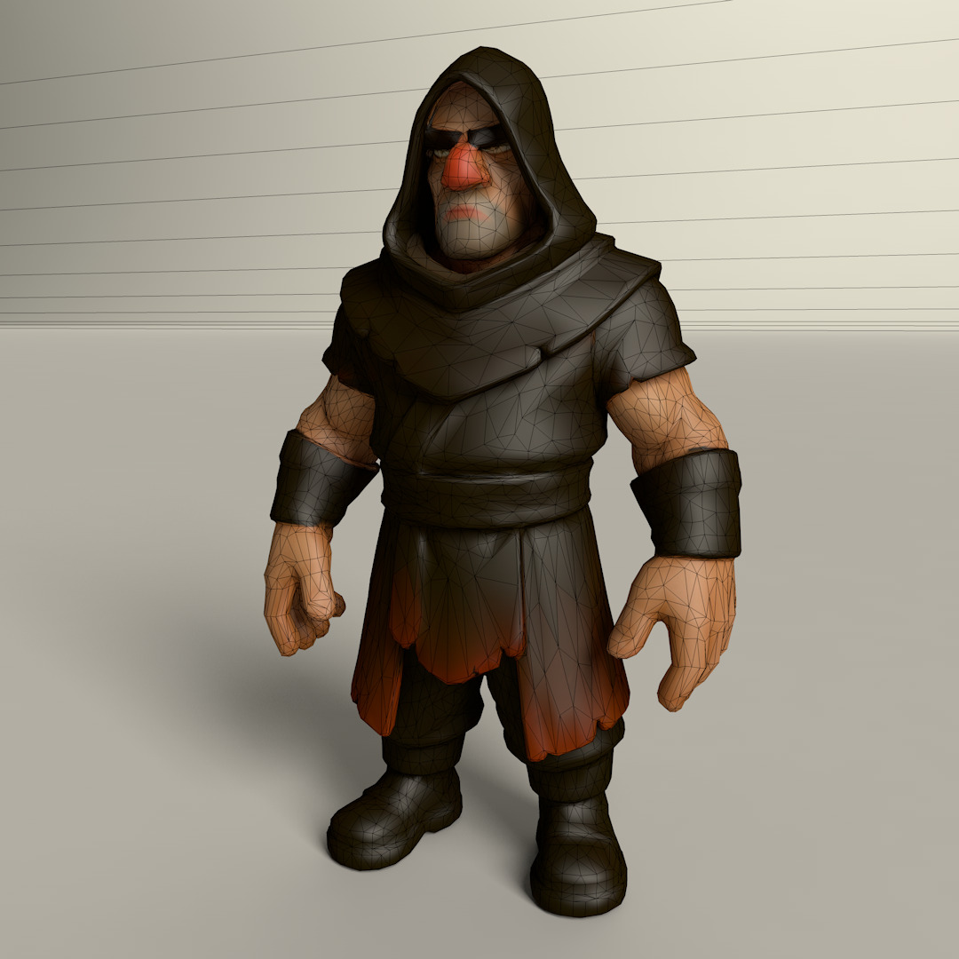 Stylized Game Ready Human Character Rigged named Welor Low-poly 3D model_4