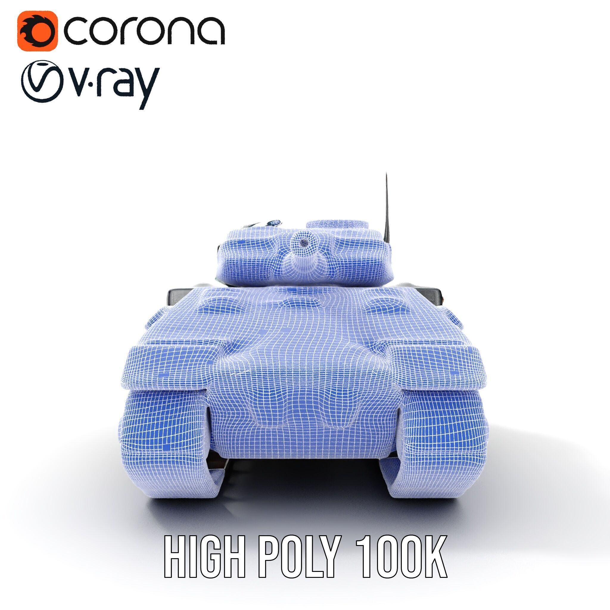 Colorful Camouflage Tank model pack for realistic simulation Low-poly 3D model_38