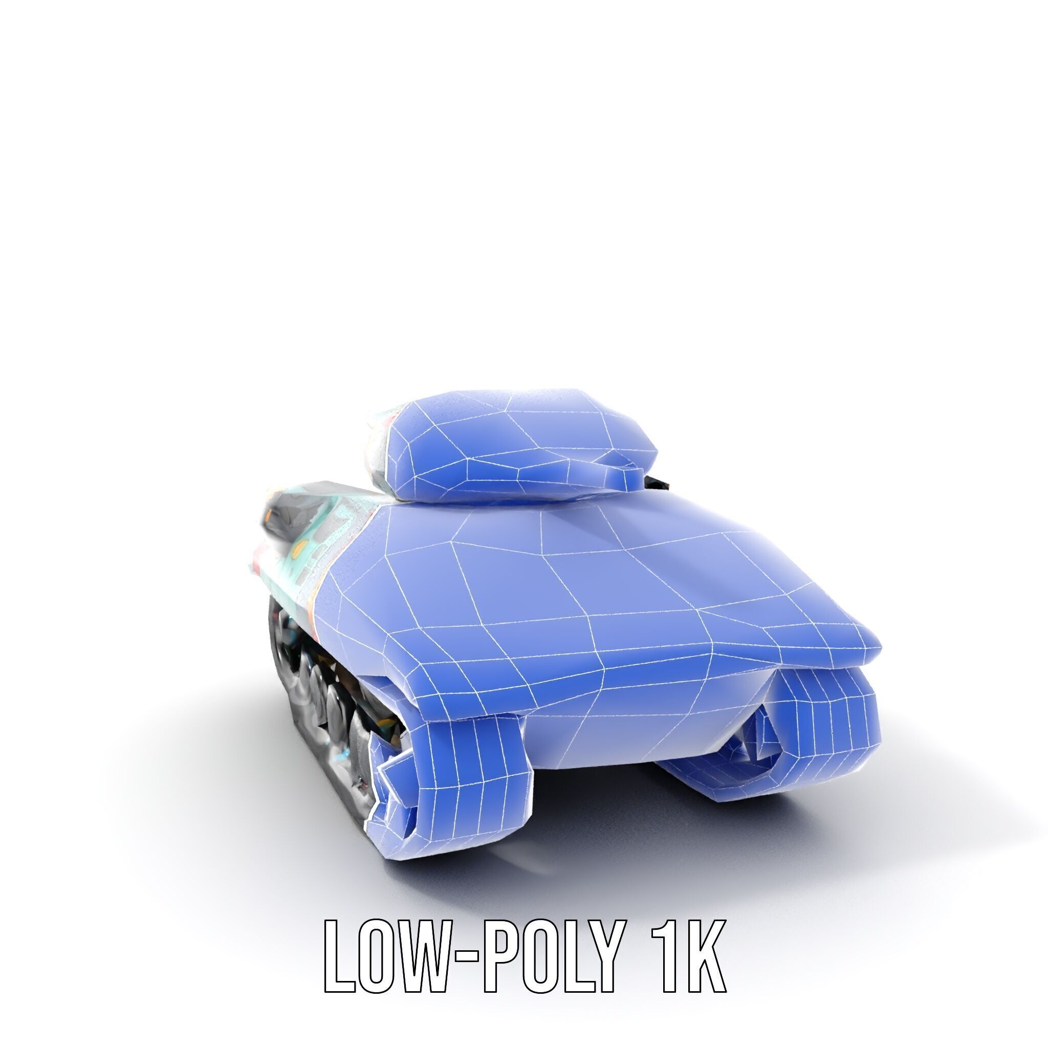 Colorful Camouflage Tank model pack for realistic simulation Low-poly 3D model_29