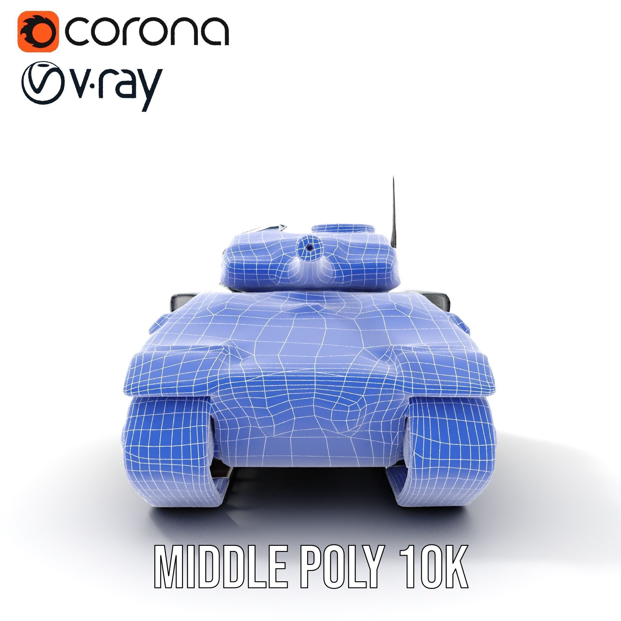 Colorful Camouflage Tank model pack for realistic simulation Low-poly 3D model_28