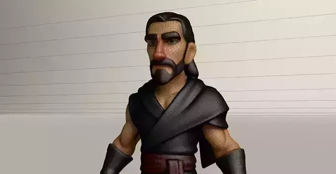 Stylized Game Ready Human Character Rigged named Wourner