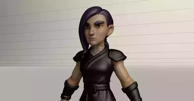 Stylized Game Ready Human Character Rigged named Zuruba