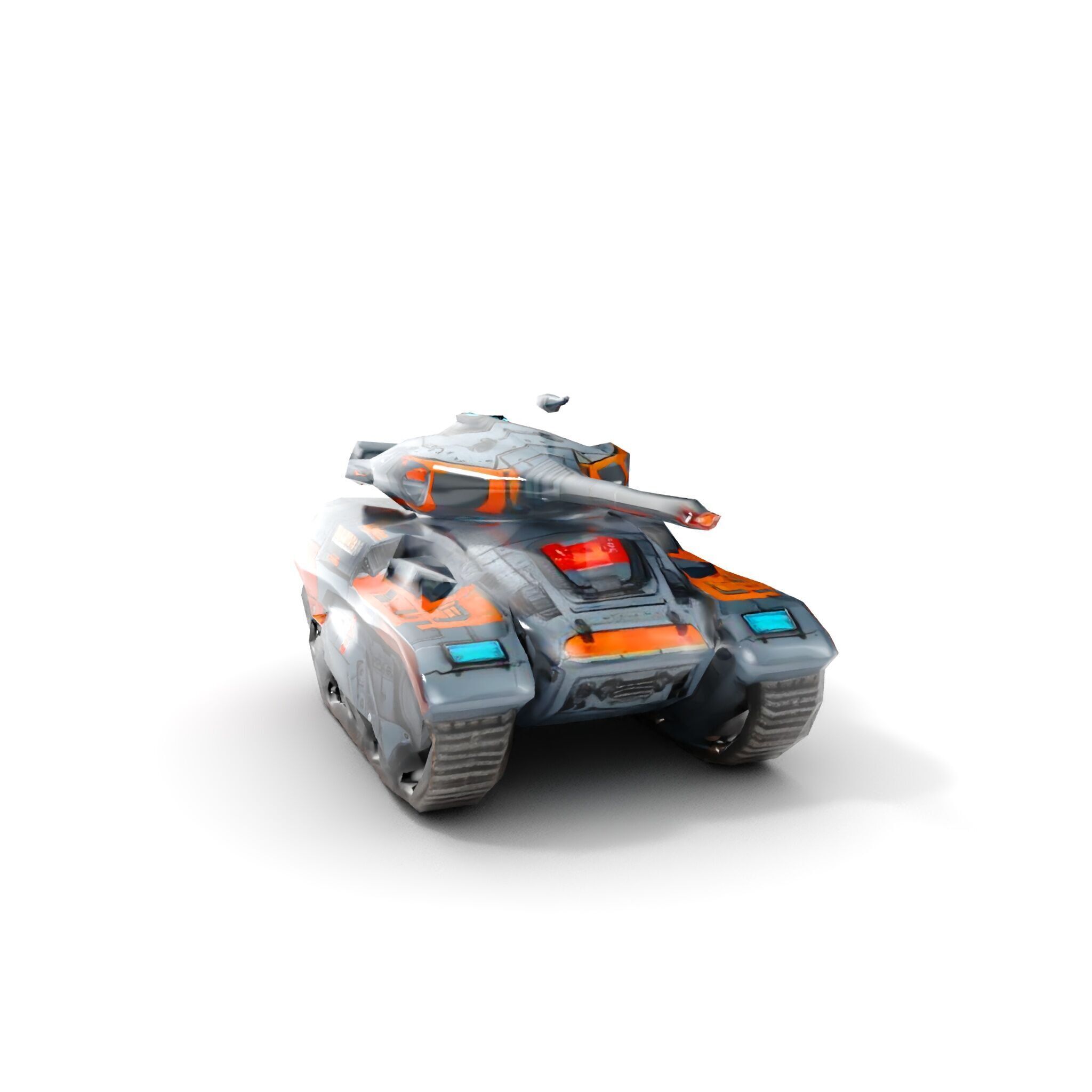 Futuristic Tank Model Pack with Advanced Textures and Detail Low-poly 3D model_14