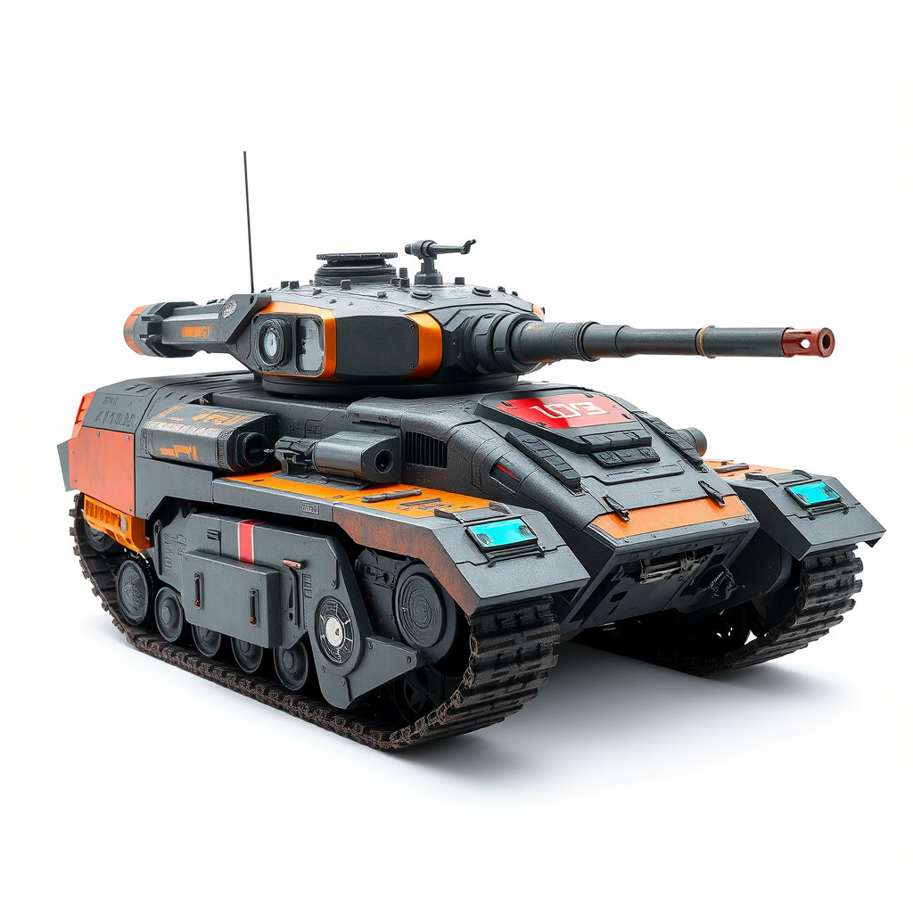 Futuristic Tank Model Pack with Advanced Textures and Detail Low-poly 3D model_3