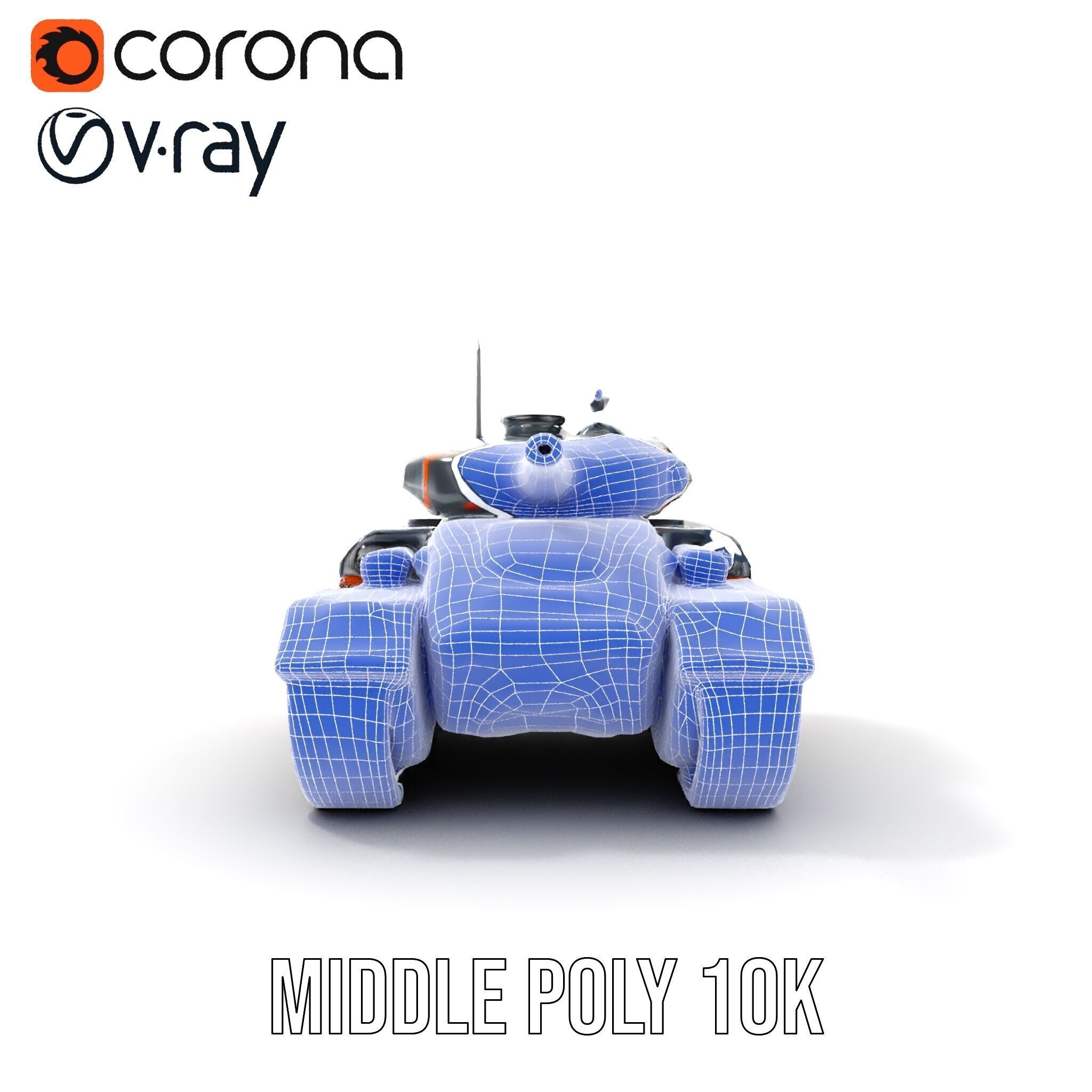 Futuristic Tank Model Pack with Advanced Textures and Detail Low-poly 3D model_21