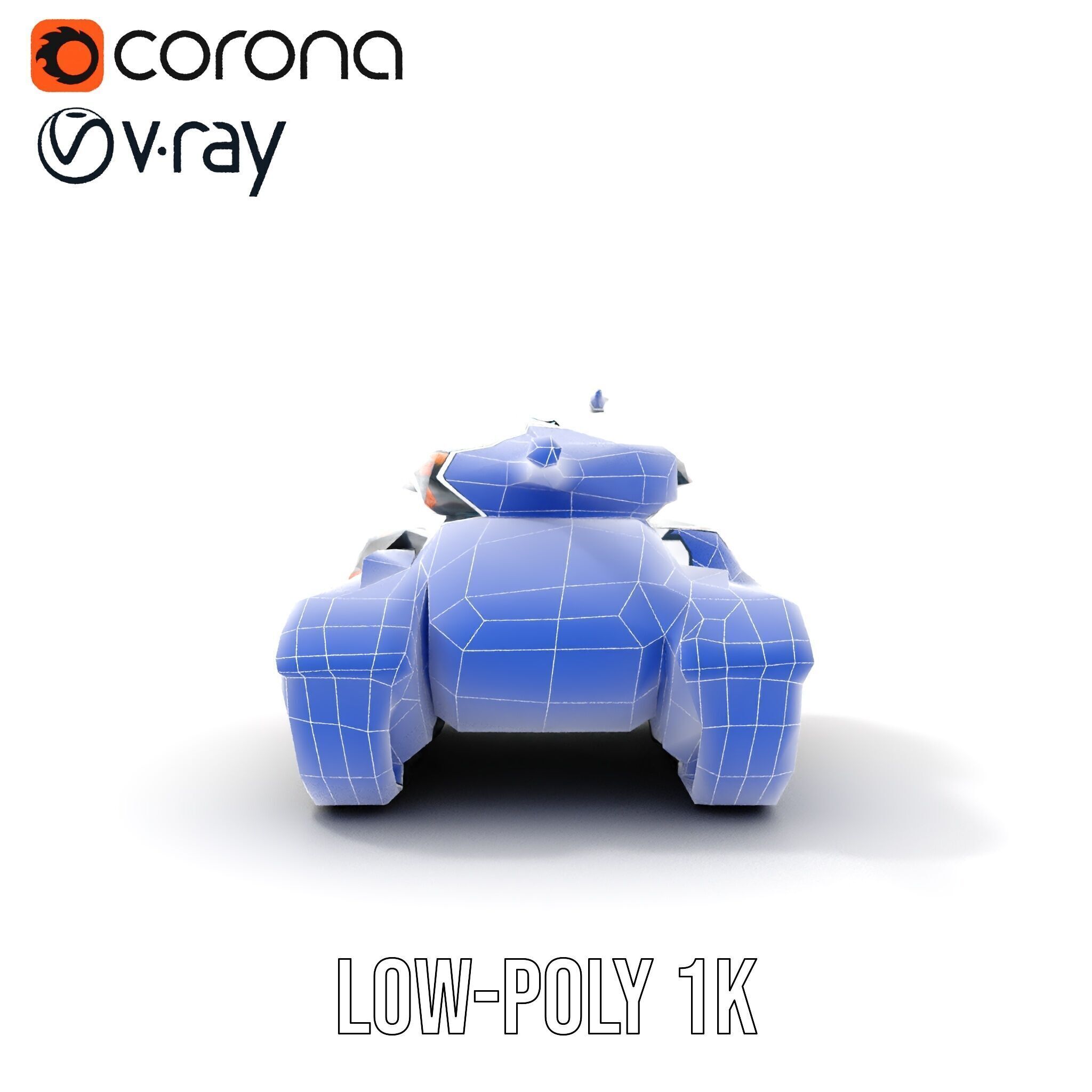 Futuristic Tank Model Pack with Advanced Textures and Detail Low-poly 3D model_17