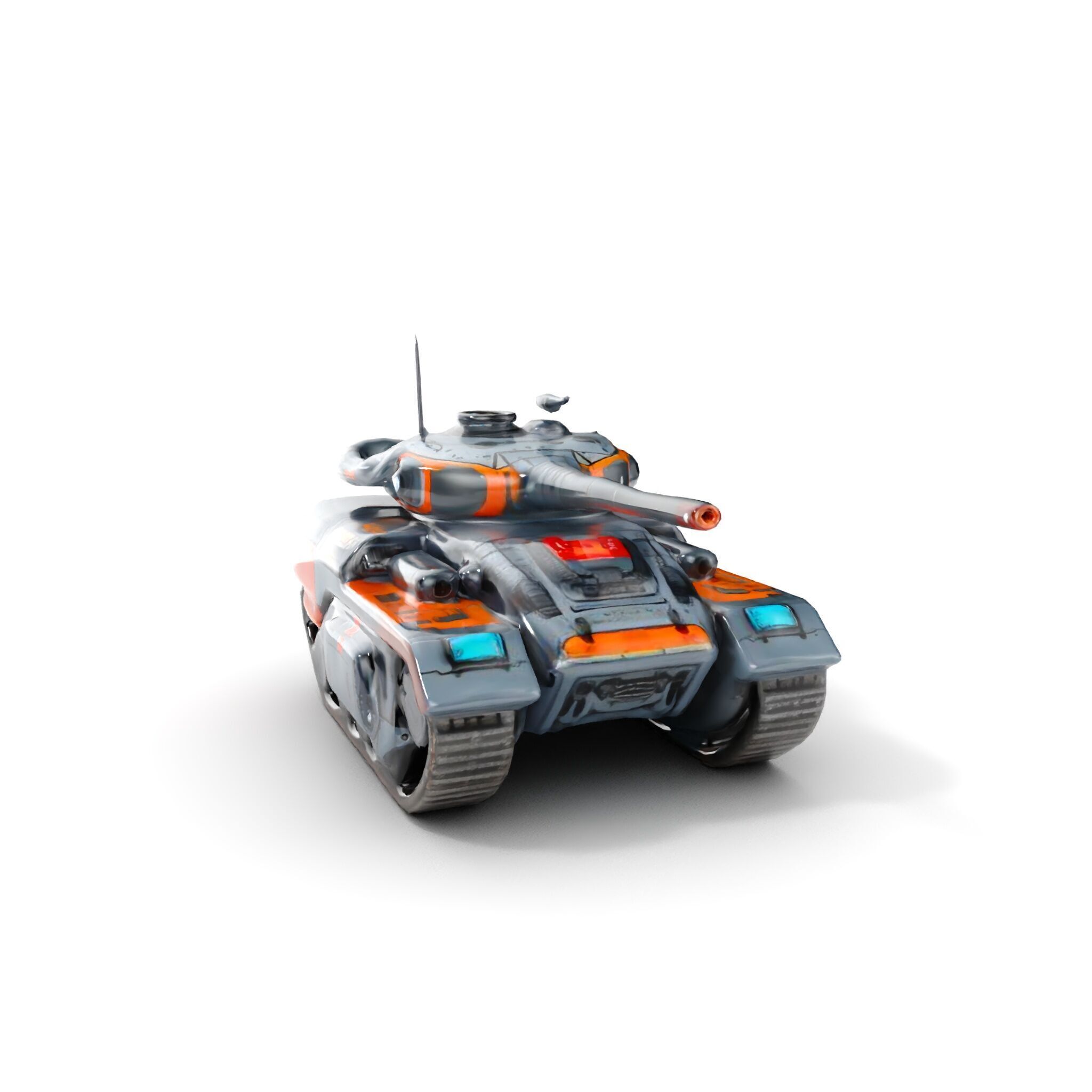 Futuristic Tank Model Pack with Advanced Textures and Detail Low-poly 3D model_13