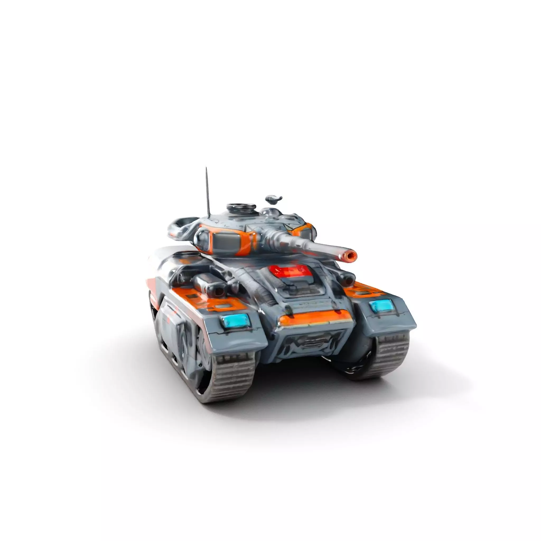 Futuristic Tank Model Pack with Advanced Textures and Detail Low-poly 3D model_0