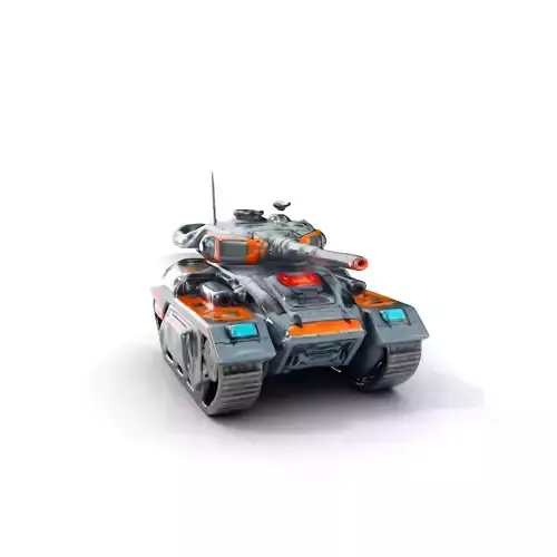 Futuristic Tank Model Pack with Advanced Textures and Detail Low-poly 3D model