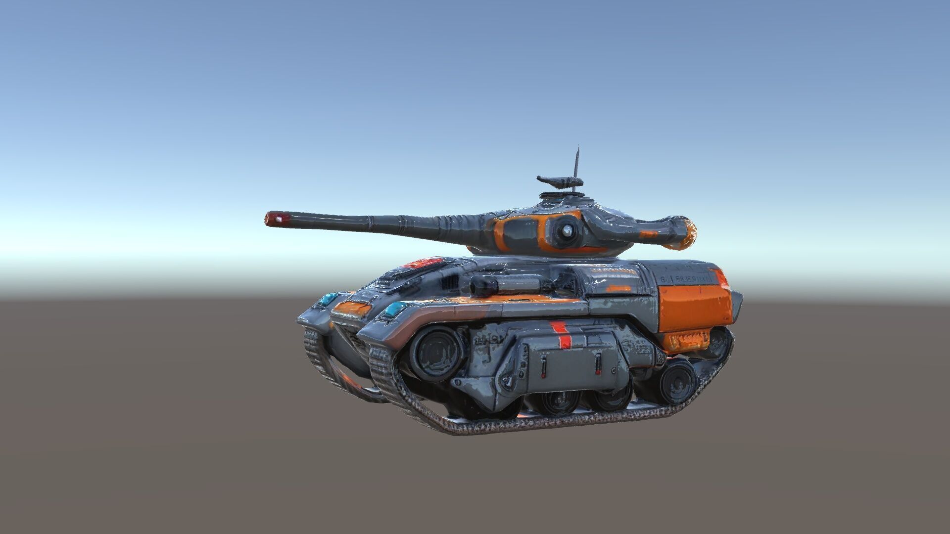 Futuristic Tank Model Pack with Advanced Textures and Detail Low-poly 3D model_34