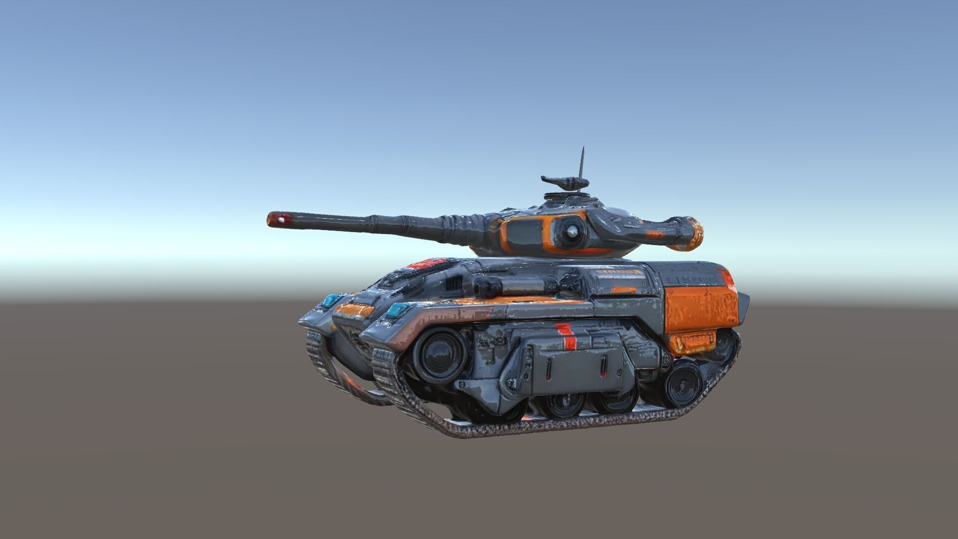 Futuristic Tank Model Pack with Advanced Textures and Detail Low-poly 3D model_6