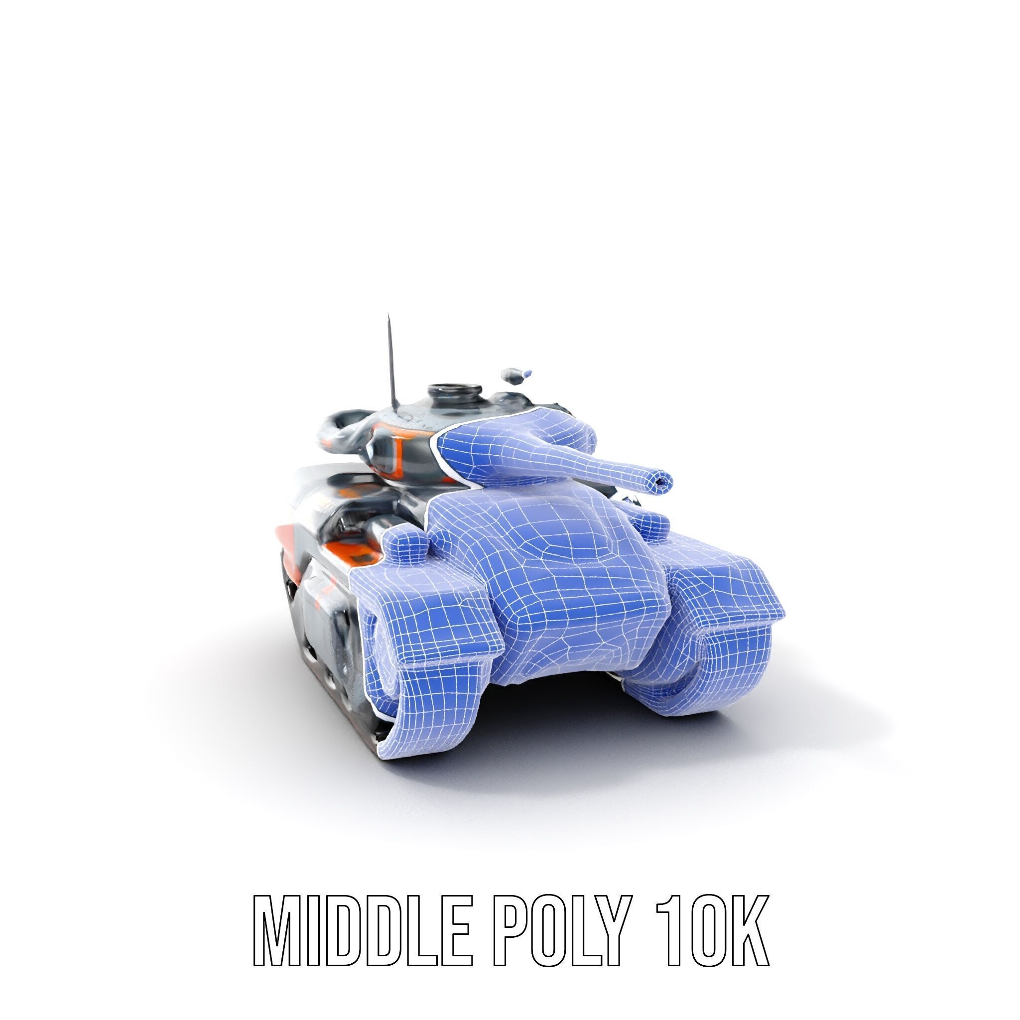 Futuristic Tank Model Pack with Advanced Textures and Detail Low-poly 3D model_10
