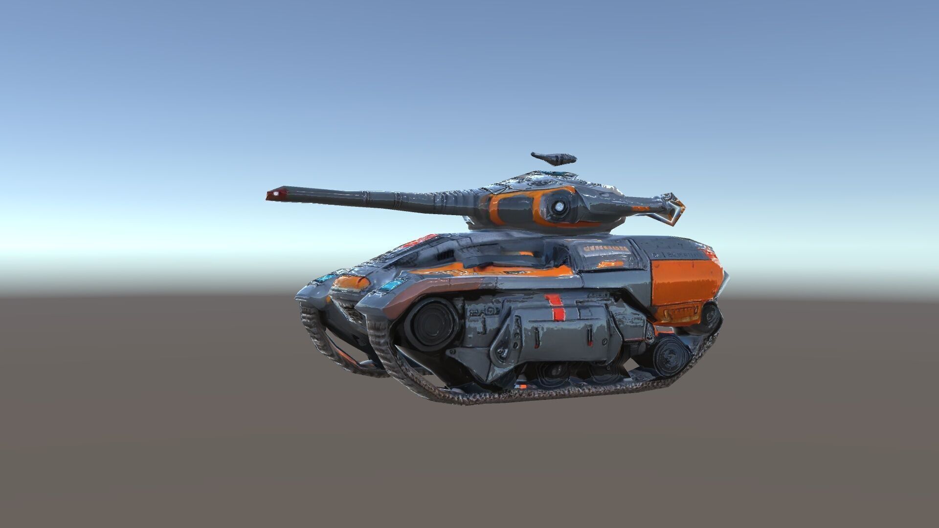Futuristic Tank Model Pack with Advanced Textures and Detail Low-poly 3D model_35