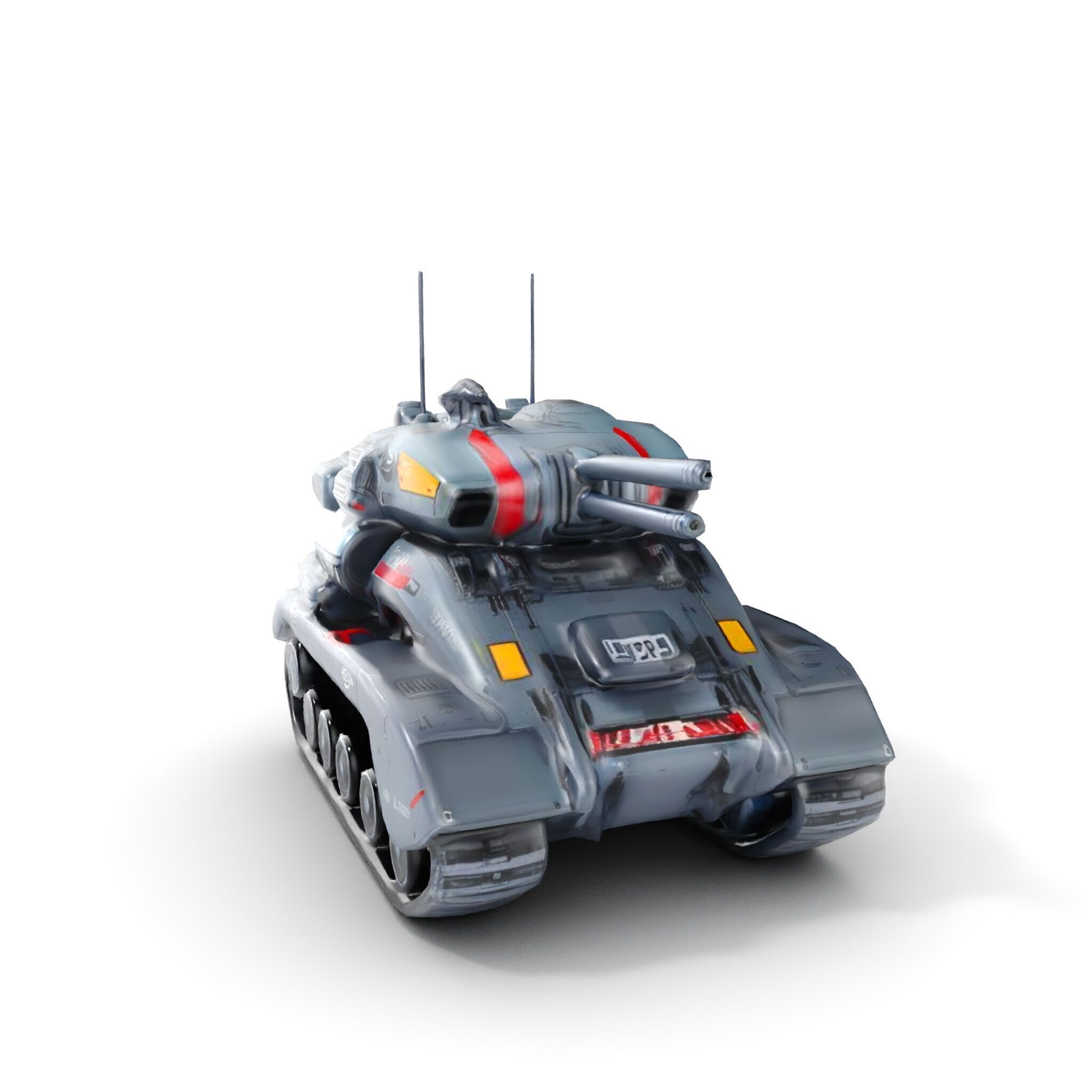Futuristic Tank Model Pack with HighDetail Design Low-poly 3D model_7