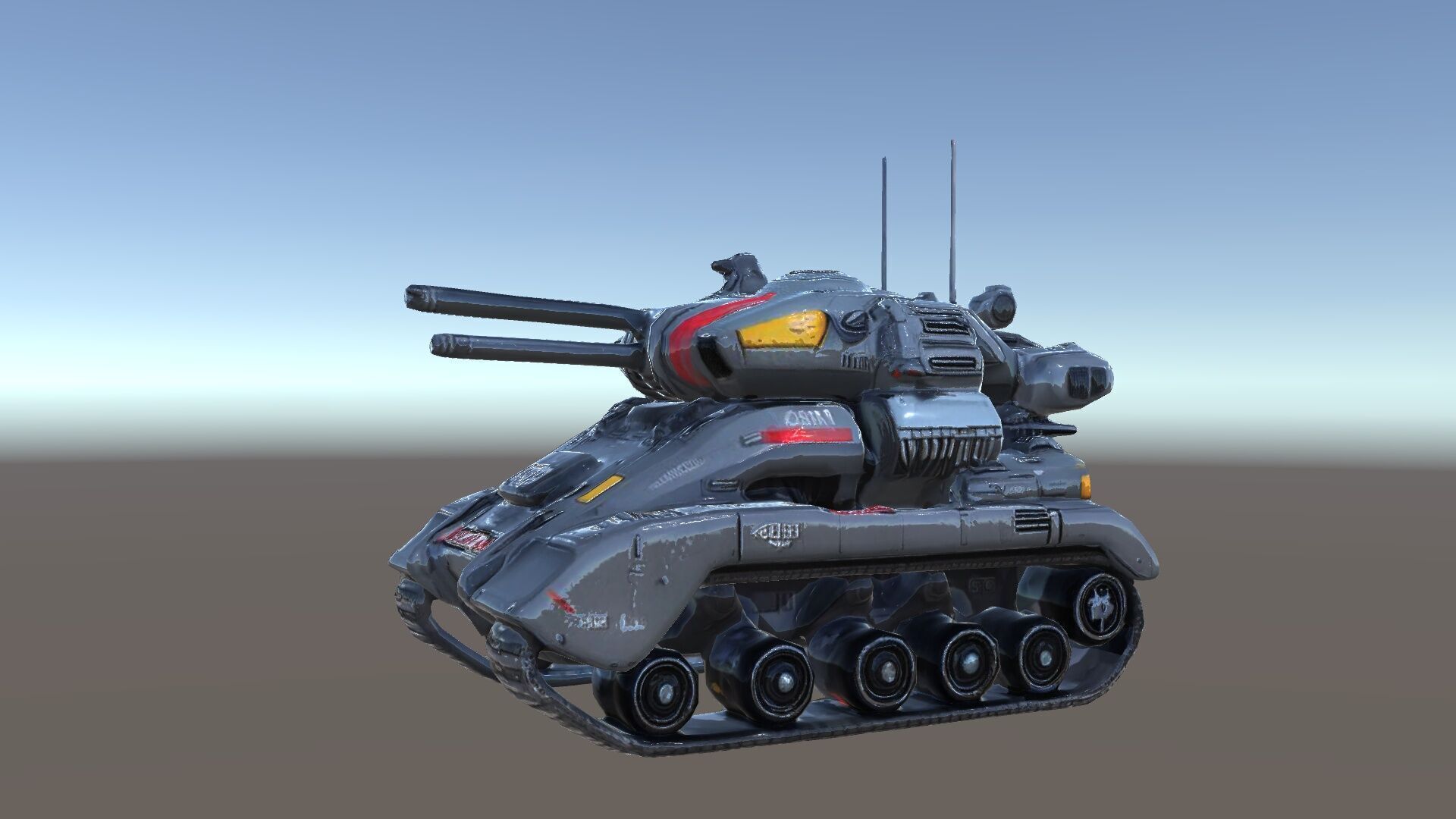 Futuristic Tank Model Pack with HighDetail Design Low-poly 3D model_35